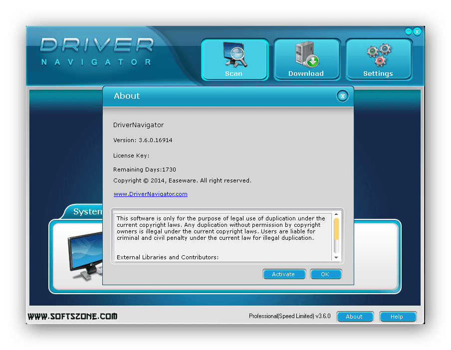 driver navigator serial number 3.6.7