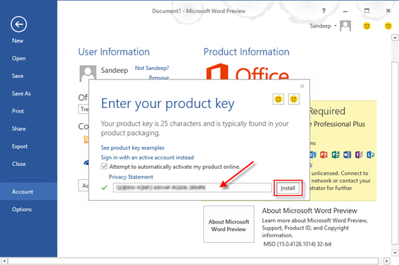 Microsoft Office Serial Key 2013